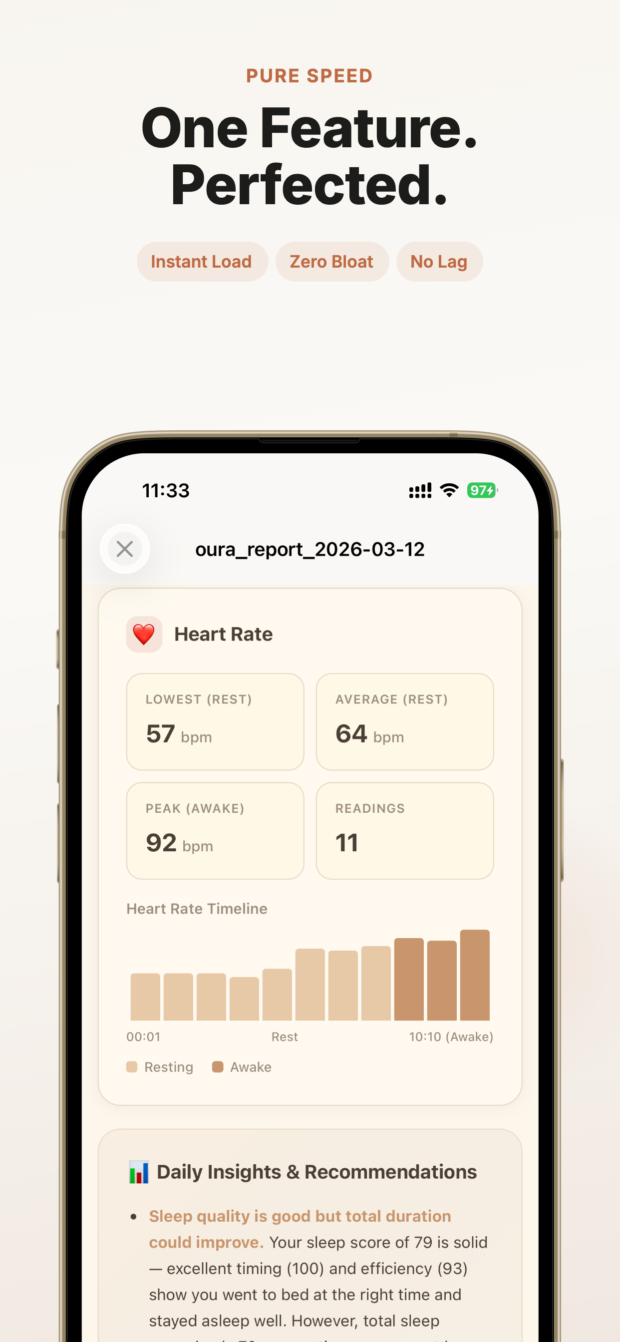 Html Preview App Store screenshot showing a fast focused HTML viewer on iPhone